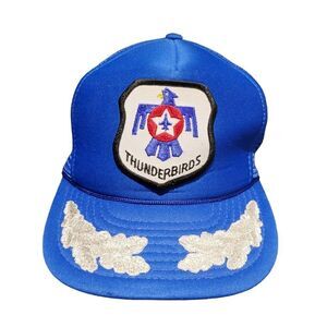 Vintage 90s Thunderbirds Trucker Snapback Cap Hat
